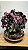Arranjo 8 Orquideas Purpura Vaso Dourado 35cm - Imagem 3
