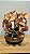 Arranjo Artificial 4 Orquideas Laranjas + Vaso Cobre - Imagem 1
