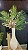 Arranjo Longo Folhagem Verde e Vaso Off White Madeira 95cm - Imagem 4