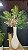 Arranjo Longo Folhagem Verde e Vaso Off White Madeira 95cm - Imagem 1