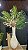Arranjo Longo Folhagem Verde e Vaso Off White Madeira 95cm - Imagem 2