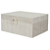 Caixa Decorativa Mdf Com Revest Pu (off white) 23X19X10,8cm - Imagem 1