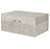 Caixa Decorativa Mdf Com Revest Pu (off white) 18X13X8cm - Imagem 1