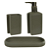 Kit Para Banheiro Poliresina 240ml C/3 Peças (verde) - Imagem 2