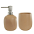 Kit Para Banheiro Cimento 190ml C/3 Peças Terracota - Imagem 1