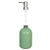 Kit Para Banheiro Vidro C/2 Peças Diamantina Verde 330ml - Imagem 2