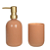 Kit Para Banheiro Vidro 330ml C/2 Peças Diamantina (bege) - Imagem 1
