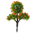 Planta Artificial Arvore Bonsai C/Flor Plastico X73 (laranja) 25cm - Imagem 1
