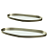 Kit Bandejas Metal Com Espelho C/ 2 (dourado) 35X18X1,5cm - Imagem 1