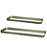 Kit Bandejas Metal Com Espelho C/ 2 (dourado) 35X12X1,5cm - Imagem 1