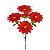 Buquê Flor Artificial Margarida Vermelho 37cm - Imagem 1
