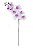 Haste Flor Artificial Orquídea Phalaenopsis Real Toque X8 Branco Beauty 90cm - Imagem 1