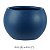 Vaso Cerâmica Redondo Azul Royal 6cm - Imagem 1