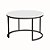 Mesa de Centro redonda Kira 63cm - Preto com tampo Branco - Imagem 1