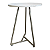Mesa Lateral Agata Dourada Campanhe com tampo Branco Marmorizado - Imagem 4