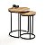 Mesa de Apoio Lateral Inara Preto com tampo Truffel - Imagem 1