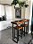 Conjunto de Mesa Bistro Judith Estilo Industrial com 2 Banquetas - Imagem 1