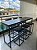 Conjunto de Mesa Bistro Dominique Estilo Industrial com 6 Banquetas - Imagem 1