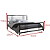 Cama de Ferro Meryn Preto Queen 1,58x1,98 - Imagem 2
