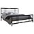 Cama de Ferro Meryn Preto Queen 1,58x1,98 - Imagem 1