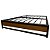 Cama box de Ferro Giovana Queen 1,58x1,98 com 35cm do chão - Imagem 3