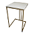 MESA LATERAL QUADRADA DOURADA  COM TAMPO  OFF WHITE - Imagem 5