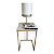 MESA LATERAL QUADRADA DOURADA  COM TAMPO  OFF WHITE - Imagem 3
