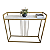 Aparador de ferro Dourado com MDF branco Marmorizado 1,00x35 - Imagem 2
