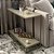 Mesa de Apoio Sofá Modelo Lara Champanhe com MDF Off White - Imagem 1
