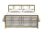 Cama De Ferro Lis Dourada Tamanho Casal 1,38x1,88 com 35cm do Chão - Imagem 1