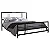 Cama de Ferro Meryn Preta de Viúva 1,28x1,88 - Imagem 1