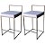 Banqueta Alta de Ferro Champanhe Modelo Lis – Kit com 2 Unidades - Imagem 2