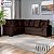 SOFA  ATLANTA  DE CANTO FIBRA CHOCOLATE - Imagem 1