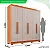 Guarda-roupa Casal 1.80 X 2.04 X 0.47 Com Pé 6 Portas 2 Gavetas Recife Sallêto Cinamomo Com Off White - Imagem 1