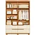 GUARDA ROUPA DOBLE 4 PORTAS E 4 GAVETAS  2.30X1.60X0.47 CINAMOMO/ OFF WHITE - Imagem 2
