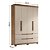 GUARDA ROUPA DOBLE 4 PORTAS E 4 GAVETAS  2.30X1.60X0.47 CINAMOMO/ OFF WHITE - Imagem 5