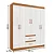 GUARDA ROUPA TEXAS 1.83X1,56X0.40 OFF WHITE /NOGUEIRA - Imagem 3