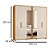 GUARDA ROUPA  MIRO 100% MDF 2 PTA C/ ESPELHOS CINAMOMO/OFF WHITE - Imagem 1