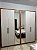 GUARDA ROUPA MIRO 100% MDF 2 PTA C/ ESPELHOS CINAMOMO/OFF WHITE - Imagem 2