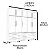 GUARDA ROUPA BRILHANTE TRIPLEX  FREIJO / OFF 2.18 X 2.35 X 0.45 - Imagem 3