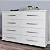 CÔMODA JADE BRANCA 1,36 8 GAVETAS - Imagem 1