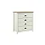 CÔMODA 4 GAVETAS TOPAZIO COR BRANCO/FREIJO - Imagem 4