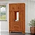 GUARDA ROUPA 5 PORTAS 3 GAVETAS CAPELINHA S/APLIQUE COBRE COR CASTANHO - Imagem 2