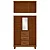 GUARDA ROUPA 5 PORTAS 3 GAVETAS CAPELINHA S/APLIQUE COBRE COR CASTANHO - Imagem 3