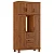 GUARDA ROUPA 5 PORTAS 3 GAVETAS CAPELINHA S/APLIQUE COBRE COR CASTANHO - Imagem 1