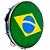 Pandeiro Luen 10 ABS Azul com Pele Brasil - Imagem 1
