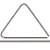Triângulo Spanking de Aço Cromado Tamanho 25cm - Imagem 1