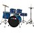 Bateria Acústica Pro Fire 20 Azul Ferragem Cromada com Prato - Imagem 1