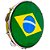 Pandeiro Luen 10" ABS Amarelo com Pele Brasil - Imagem 1