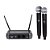 Microfone Duplo Dinâmico Lexsen LM-258U-PLL UHF Mão Sem Fio - Imagem 2